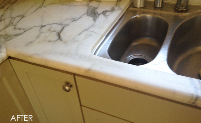 Repaired Marble Countertop