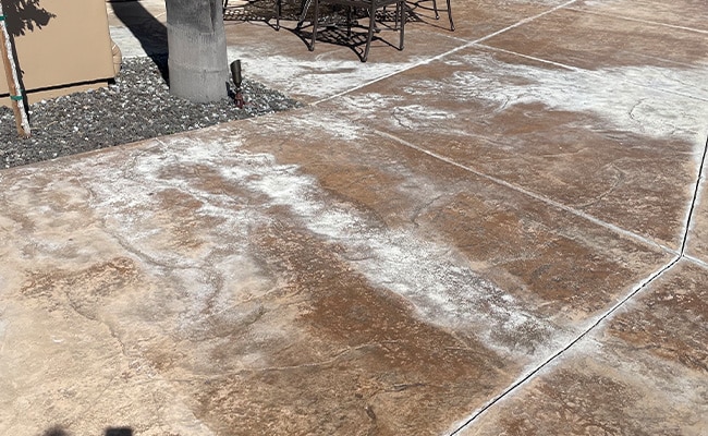 Weather and neglect ruined the look of this once beautiful patio.
